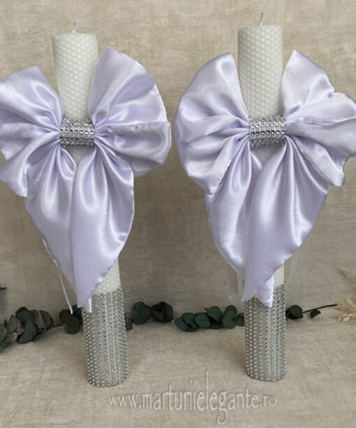 Set de lumanari cununie religioasa Pure White