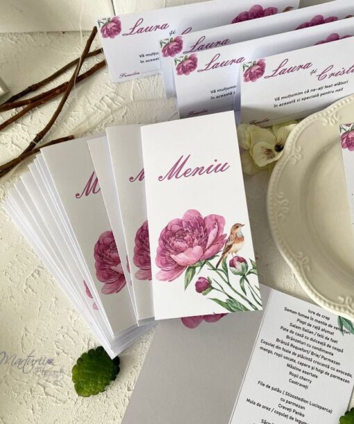Meniu Nunta Bujor Elegant