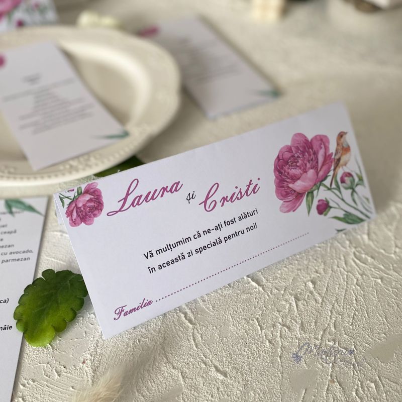 Plic de Bani nunta Bujor Elegant (1)