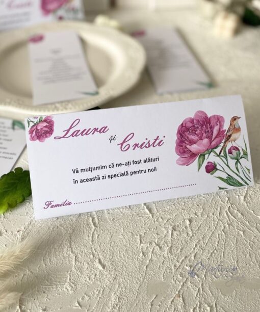 Plic de bani Nunta Elegant cu Bujor