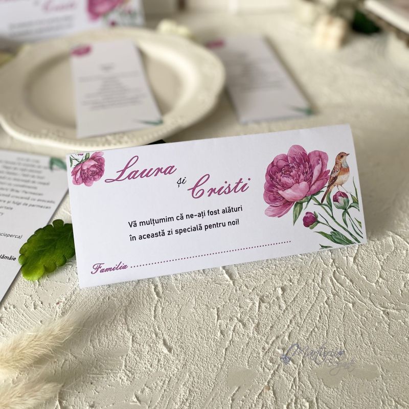 Plic de bani Nunta Elegant cu Bujor