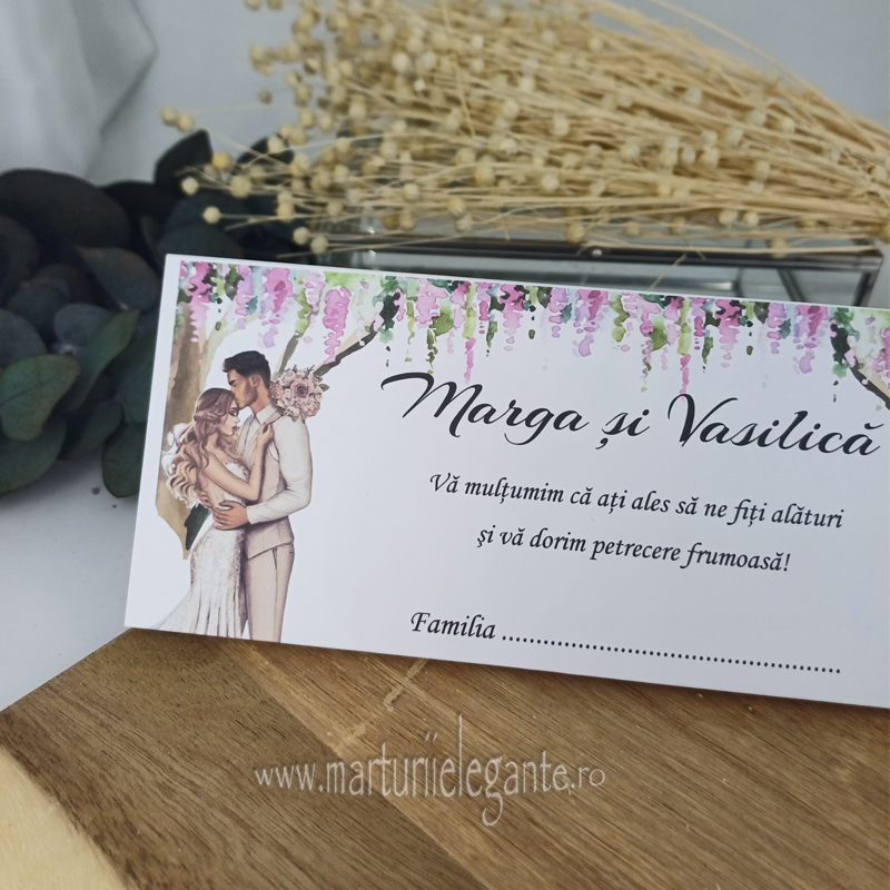 Plicuri de Bani Nunta Miri si Model Floral Watercolor elegante