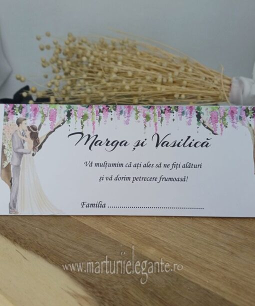 Plic de Bani cu Miri Romantici si Model Floral Watercolor