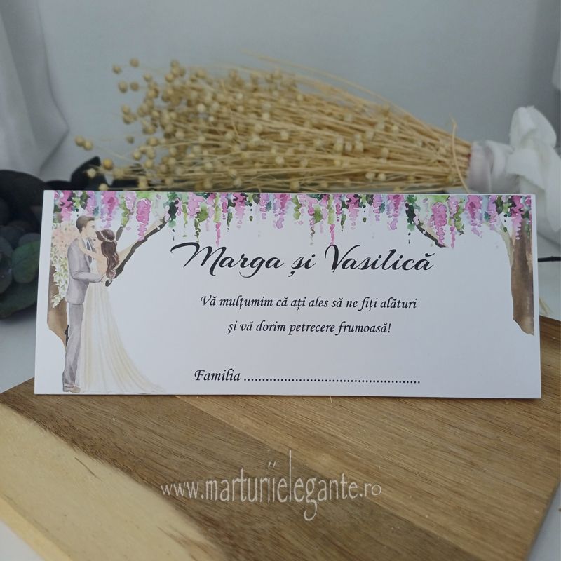 Plic de Bani cu Miri Romantici si Model Floral Watercolor